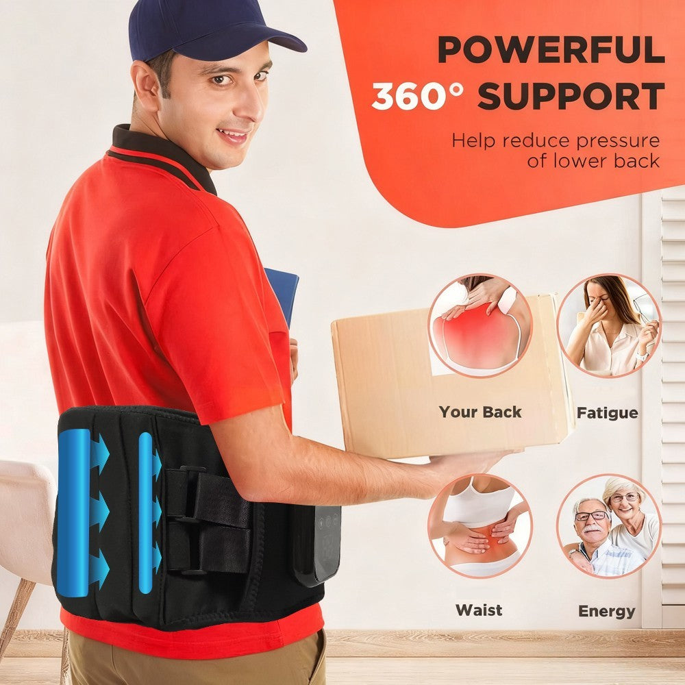 Heating Massage Waist Belt Cordless Pad Electric Heat Wrap For Back Relief