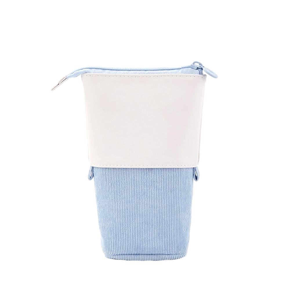 Stand-up Pencil Telescopic Holder Transformer Pen Box Stationery Case PU