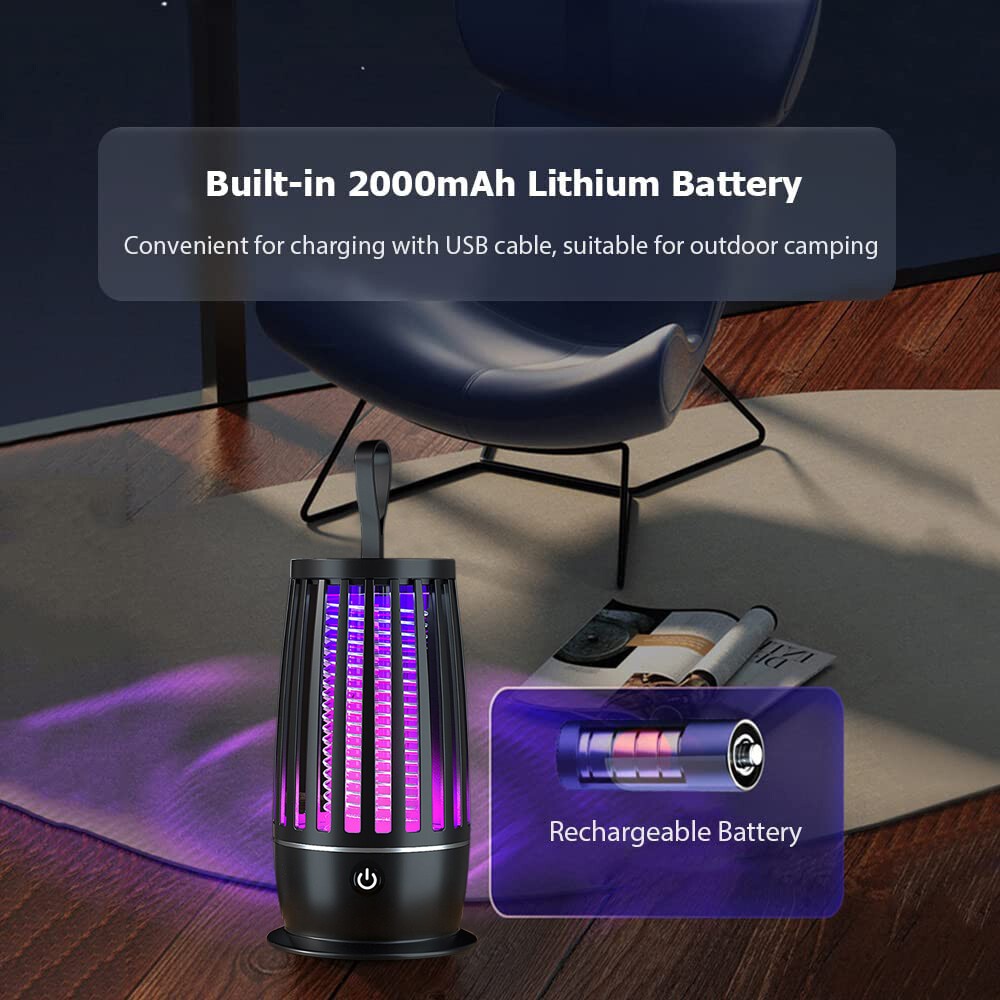 Electric Mosquito Killer Lamp USB Fly Insect Zapper Trap Bug Midge Killer Silent