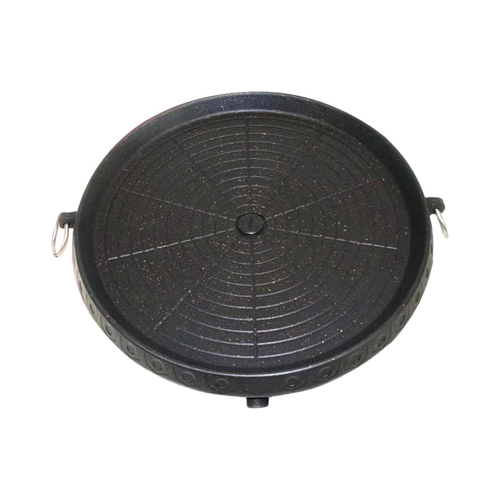 Korean BBQ Grill Pan with Handles Barbecue Plate for Baking Kitchen Travel