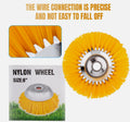 8 Inch Lawn Grass Strimmer Head Trimmer Brush Solid Nylon Wire Wheel Garden Weed