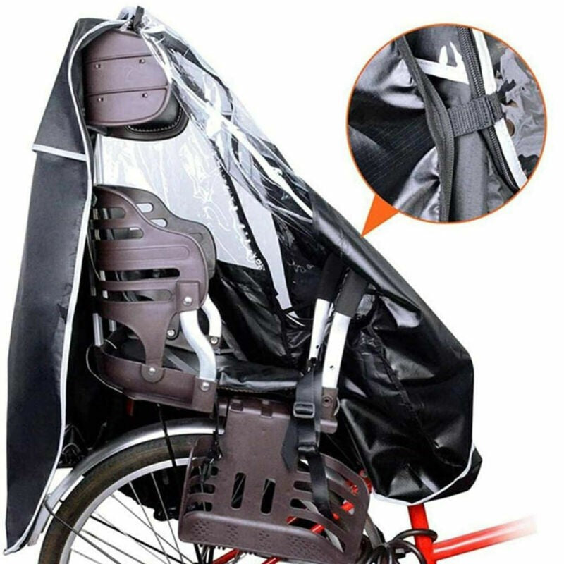 Child Bike Seat Rain Cover PVC Bicycle Rear Seat Canopy Cover