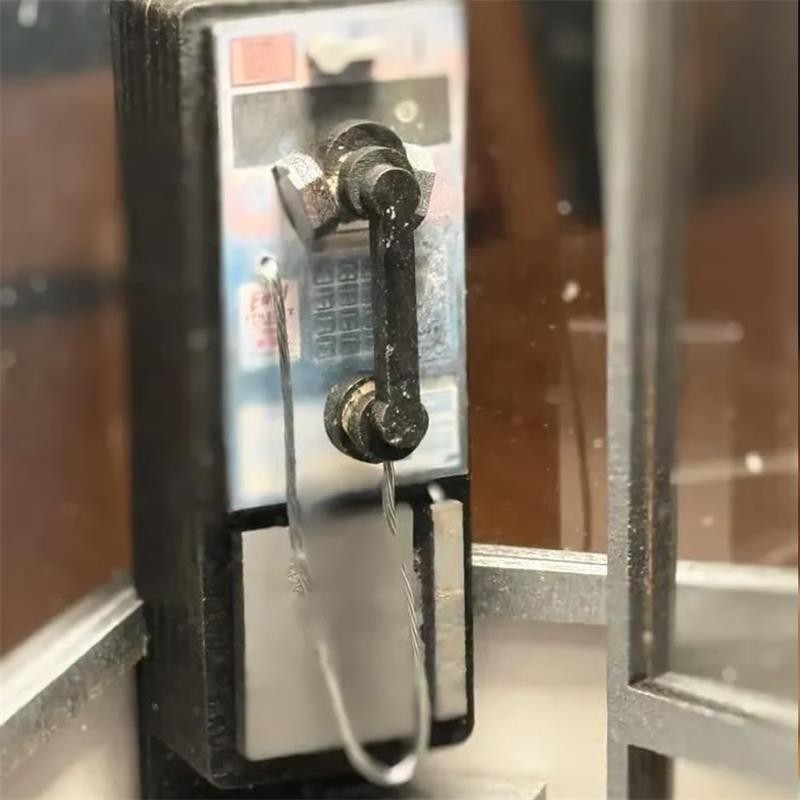 Retro Vintage Tall Phonebooth Lamp, Night Lamp Telephone Booth, LED Desk Lamp