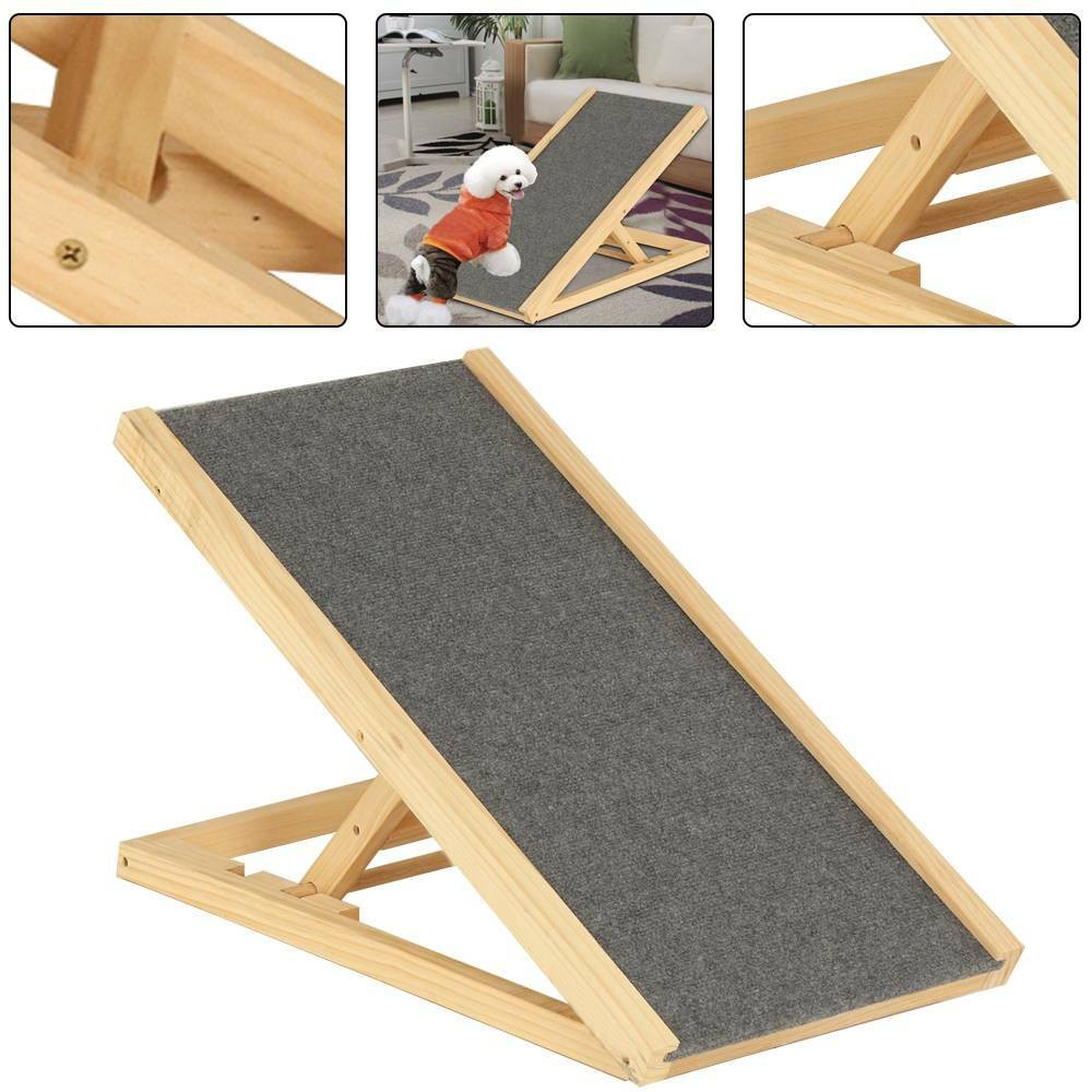 Adjustable Heights Dog Pet Ramp Foldable Stairs Non-Slip Ramp for Car Bed Sofa