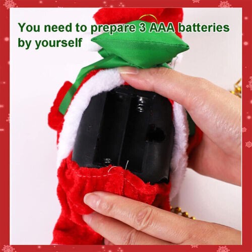 Christmas Electric Santa Claus Climbing Ladder Doll Music Xmas Music Decor Party
