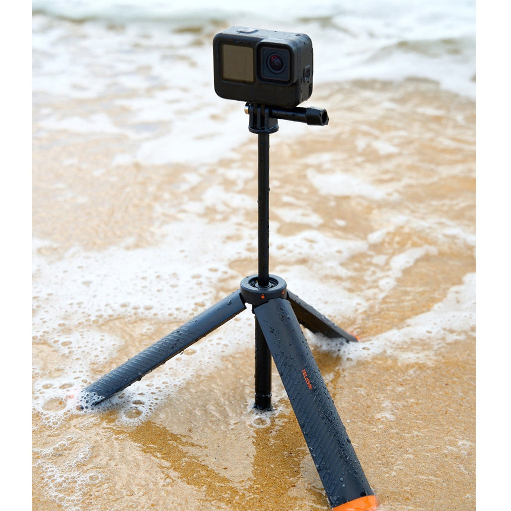 TELESIN 4 in 1 Floating Hand Grip Tripod Selfie Stick for GoPro Hero 13 12 11 10