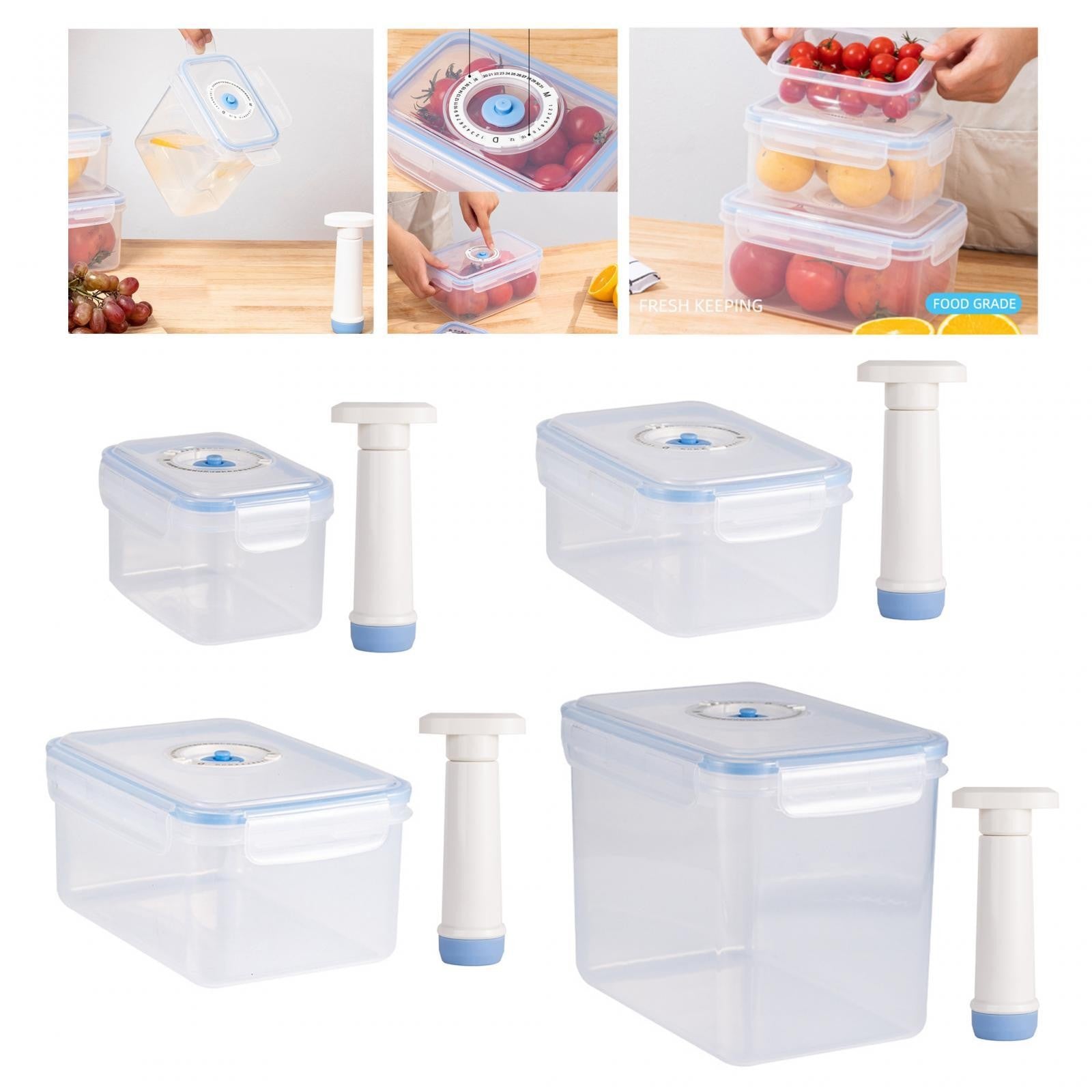 Vacuum Container with Pump Portable Multipurpose Food Sealed Container Keeping