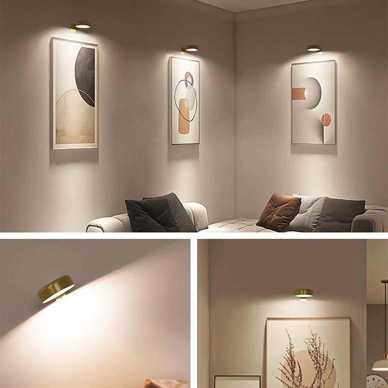 Battery Powered Dimmable RGB LED Painting Frame Lights 3 Pack Wall Decor Lamps
