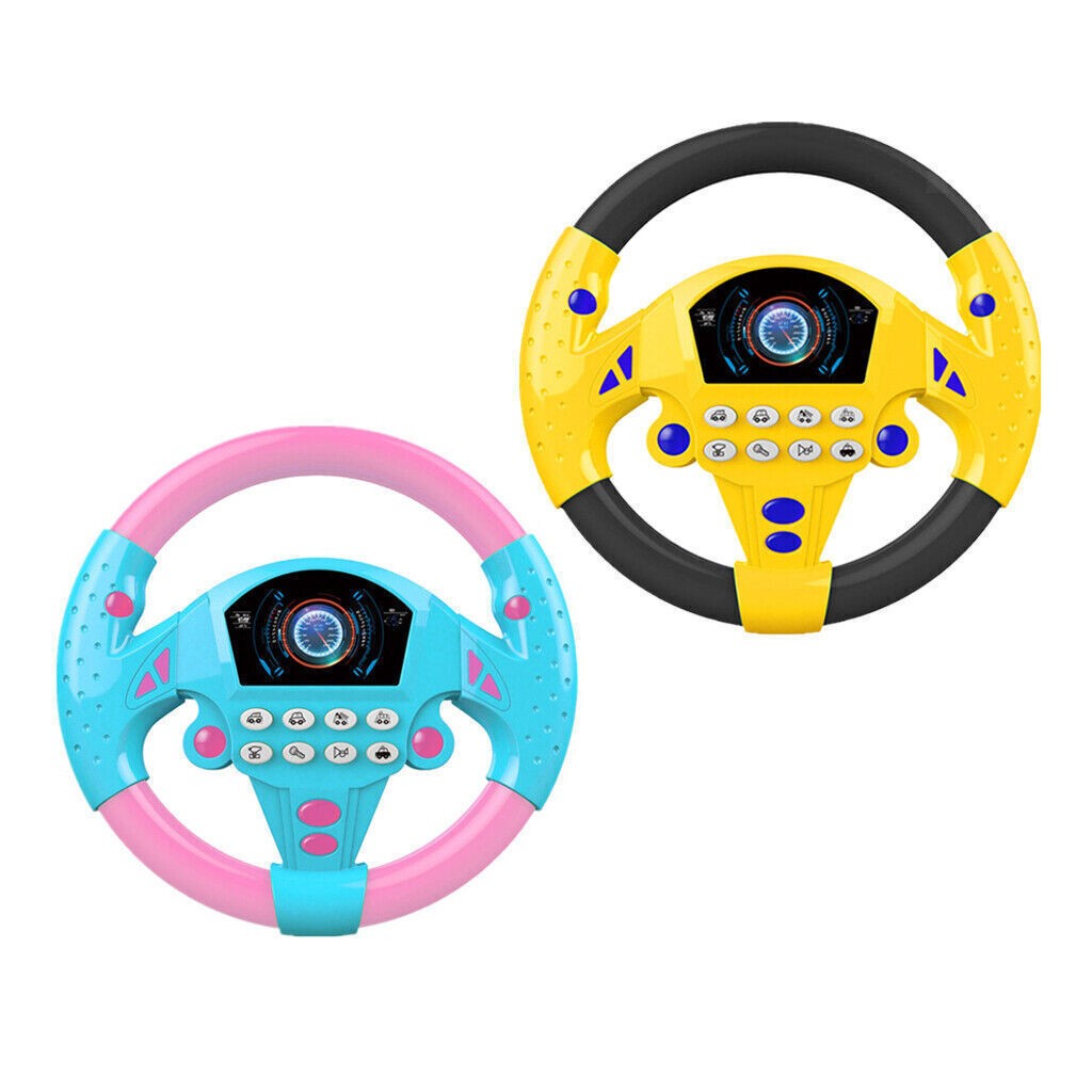 Infant Shining Electric Simulation Steering Wheel Toy with Lights & Sounds Early