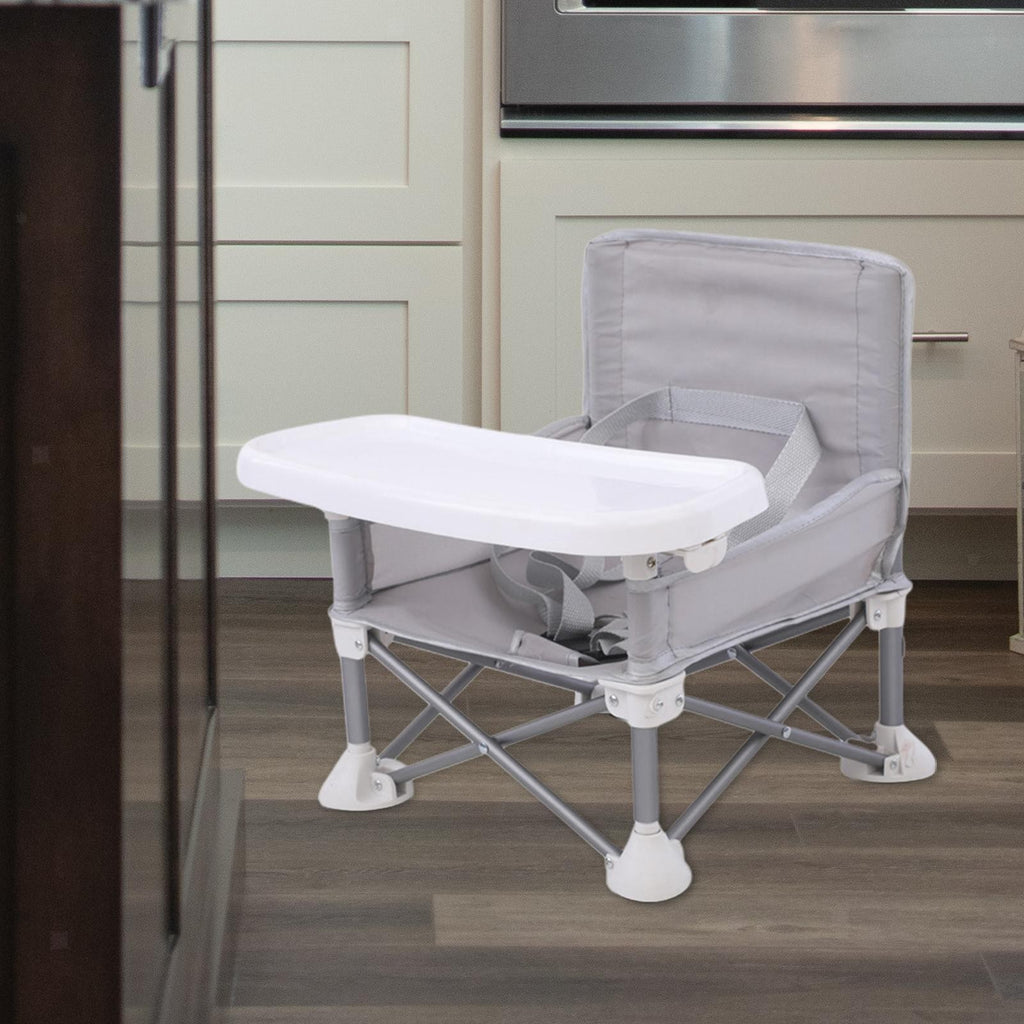Baby Seat Booster Toddler Dining Seat Baby Camping Chair with Tray Folding Chair