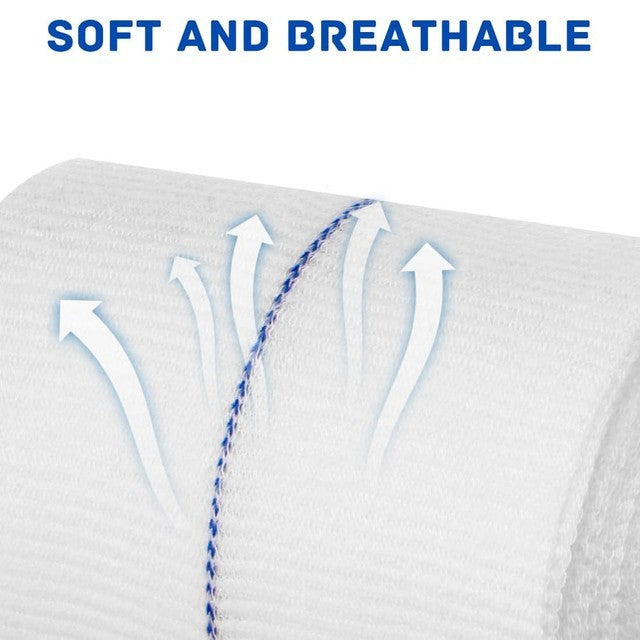 Elastic Tubular Support Bandage Dressing Retention Bandage Blue Line 7.5CM X 5M