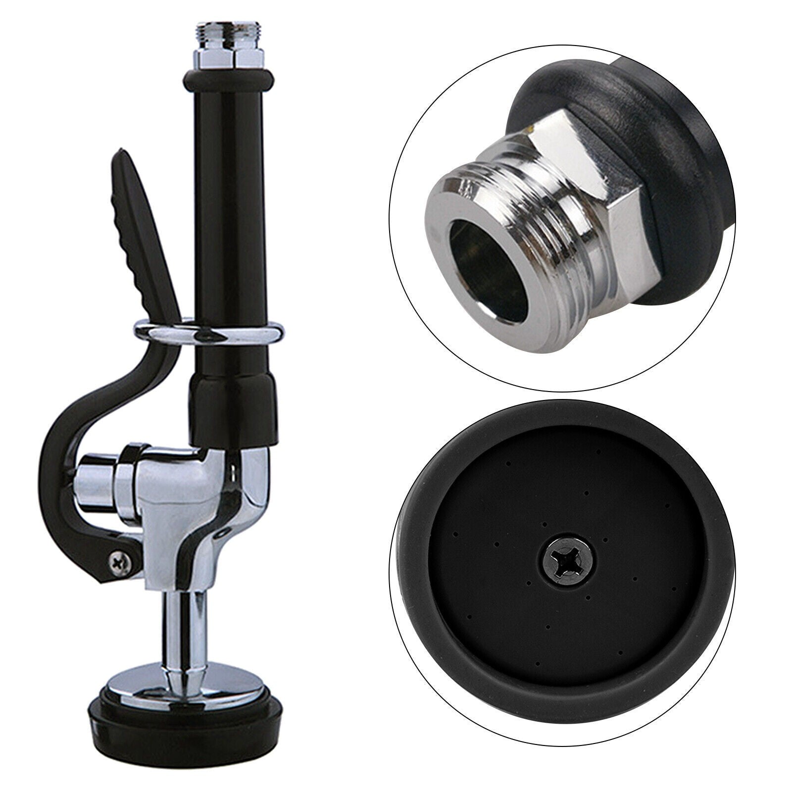 Commercial Restaurant Kitchen Pre-Rinse Faucet Tap Sprayer Spray Head Black new