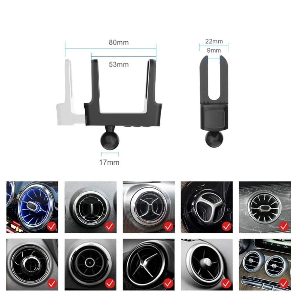 Bracket Car Phone Air Vent Clip Mount Round Air Outlet Car Phone Holder