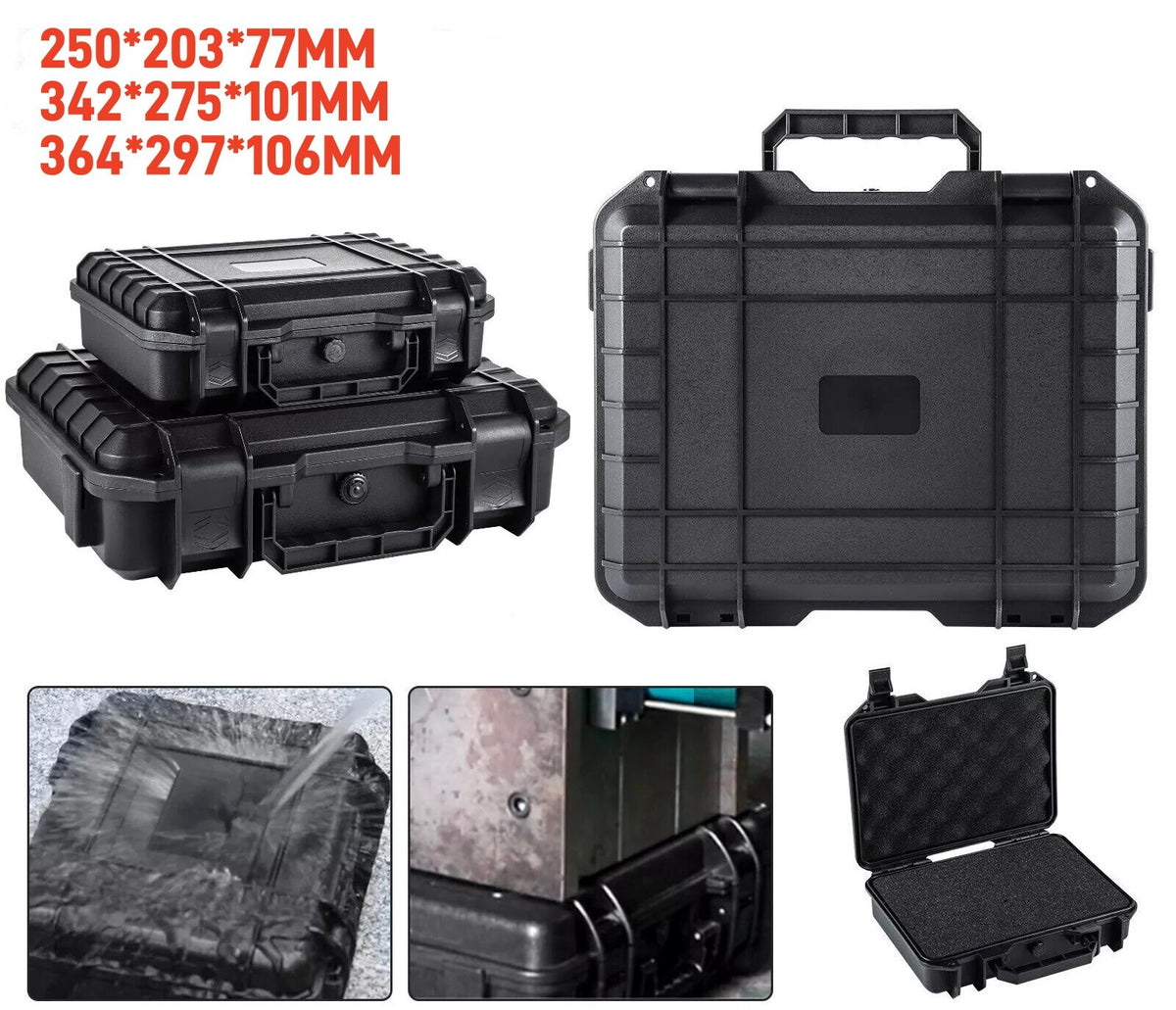 Waterproof Protective Hard Carry Flight Case Camera Equipment Storage Secure Box