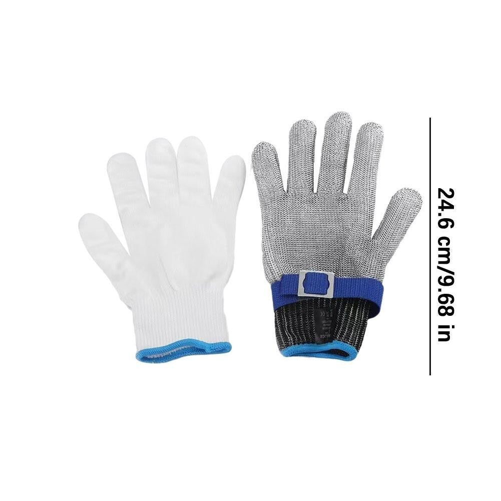 Stainless Steel Mesh Protective Glove Cut Resistant Chain Mail Work Safety•