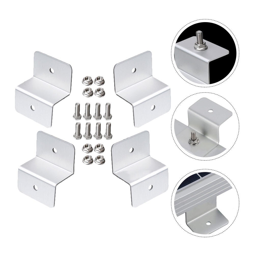 4 Pcs Mounting Hardware Roof Brackets Solar Panel for Motorhome Mounted