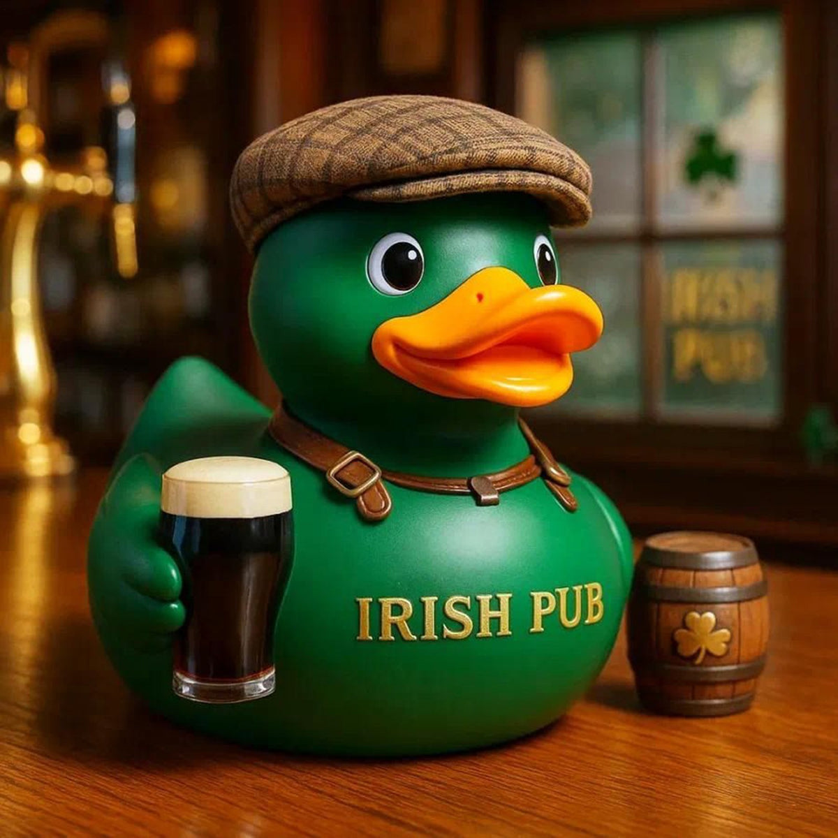 St. Patrick's Day Resin Duck Figurine Irish Pub Duck Figurine Holiday Decor