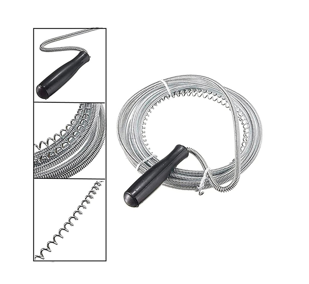 Flexible Drain Unblocker 3M Long Rod Unclog Sink Toilet Cleaner Snake Spring