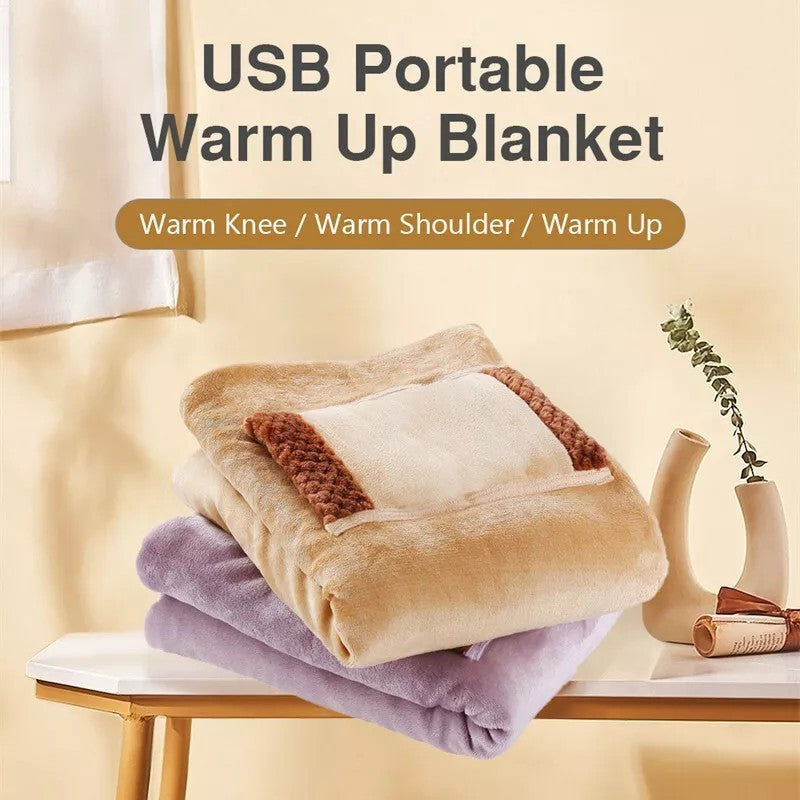 Electric Heated Throw Over Blanket Large Warm Washable Fleece Winter Warming USB