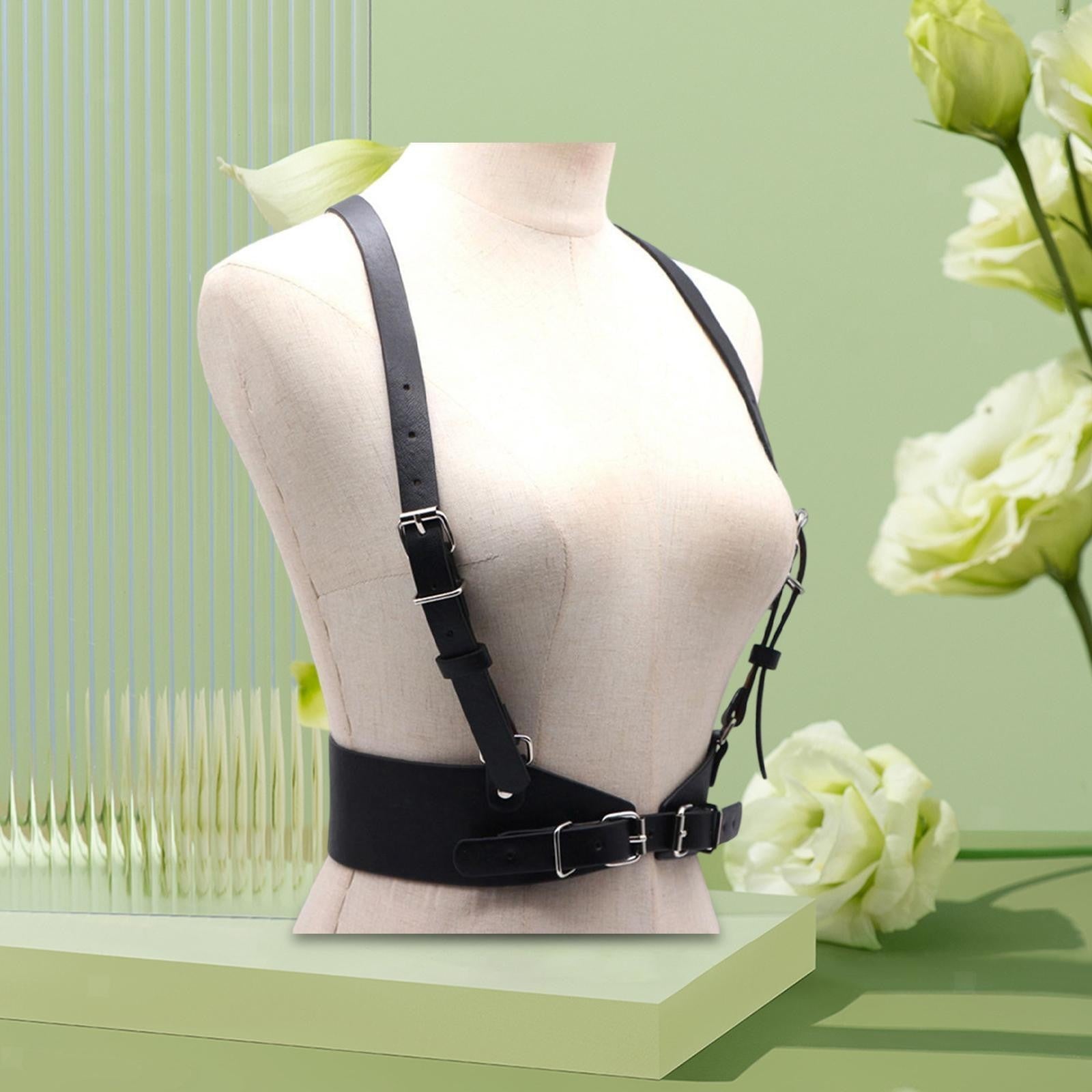 Leather Body Chest Straps Punk Harness Caged Waist Belt Gothic Body Strappy New