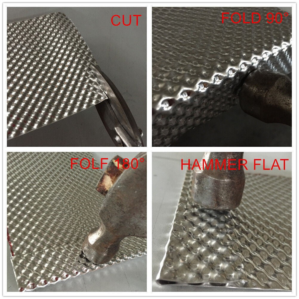 Motorsport Embossed Aluminium Heat Shield Material 500mm x 700mm Sheet Rally