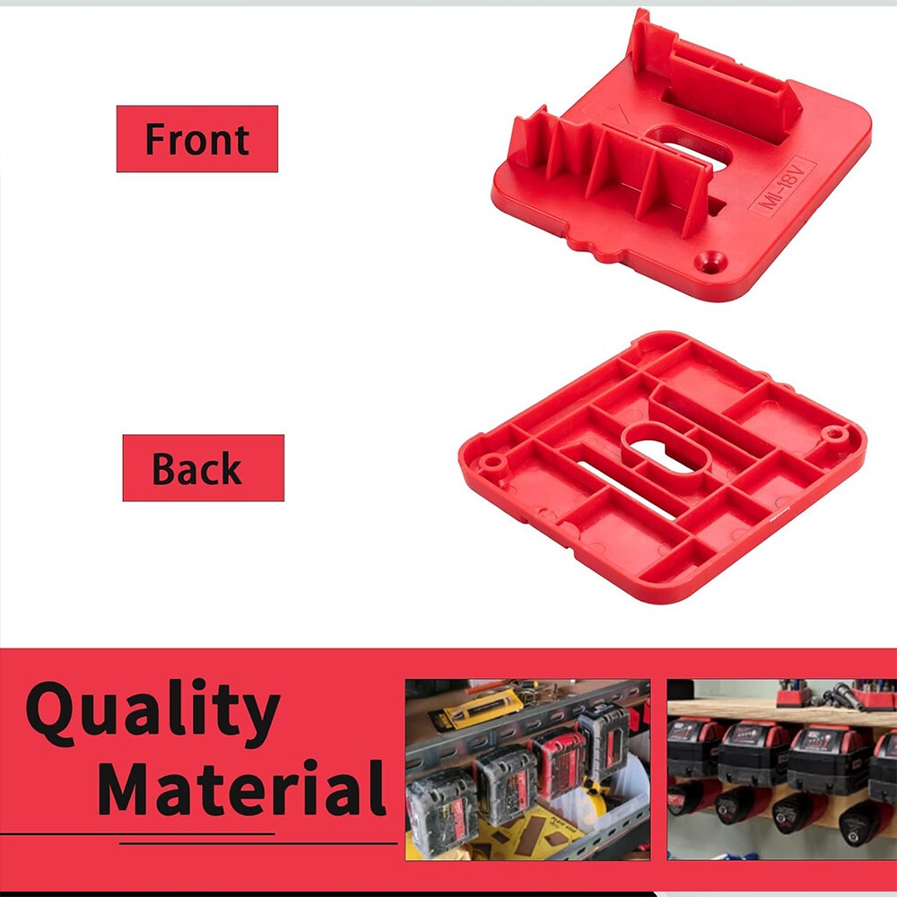 11x Battery Holder for Milwaukee M18 18V Batteries Wall Mount Battery Storage