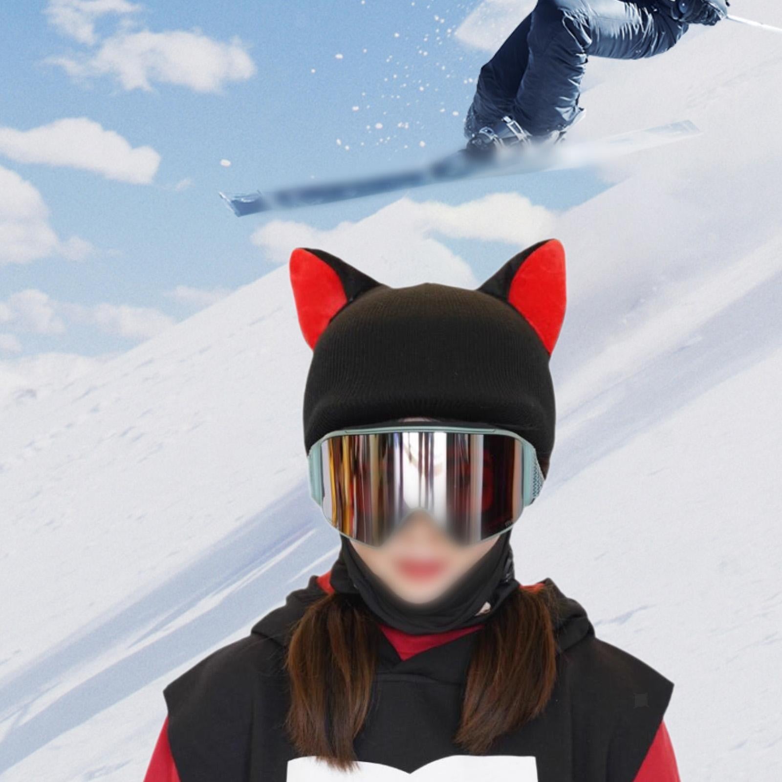 Snow Ski Helmet Cover Warm Adorable Helmet Decor for Sports Skiing Snowboard