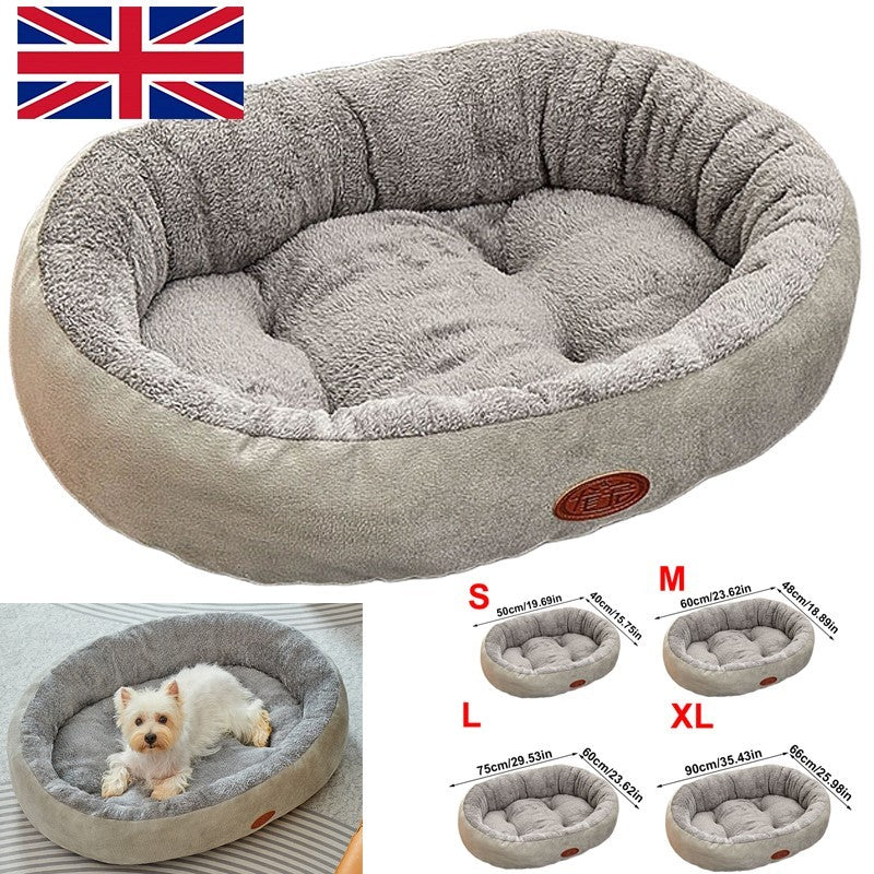 Pet Dog Bed Cat Beds Luxury Soft Washable Puppy Cushion Warm Pet Basket-S M L XL