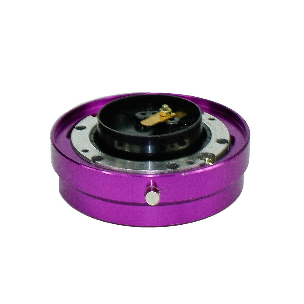 PURPLE QUICK RELEASE SNAP OFF STEERING WHEEL BOSS KIT HUB ADAPTER AFTERMARKET