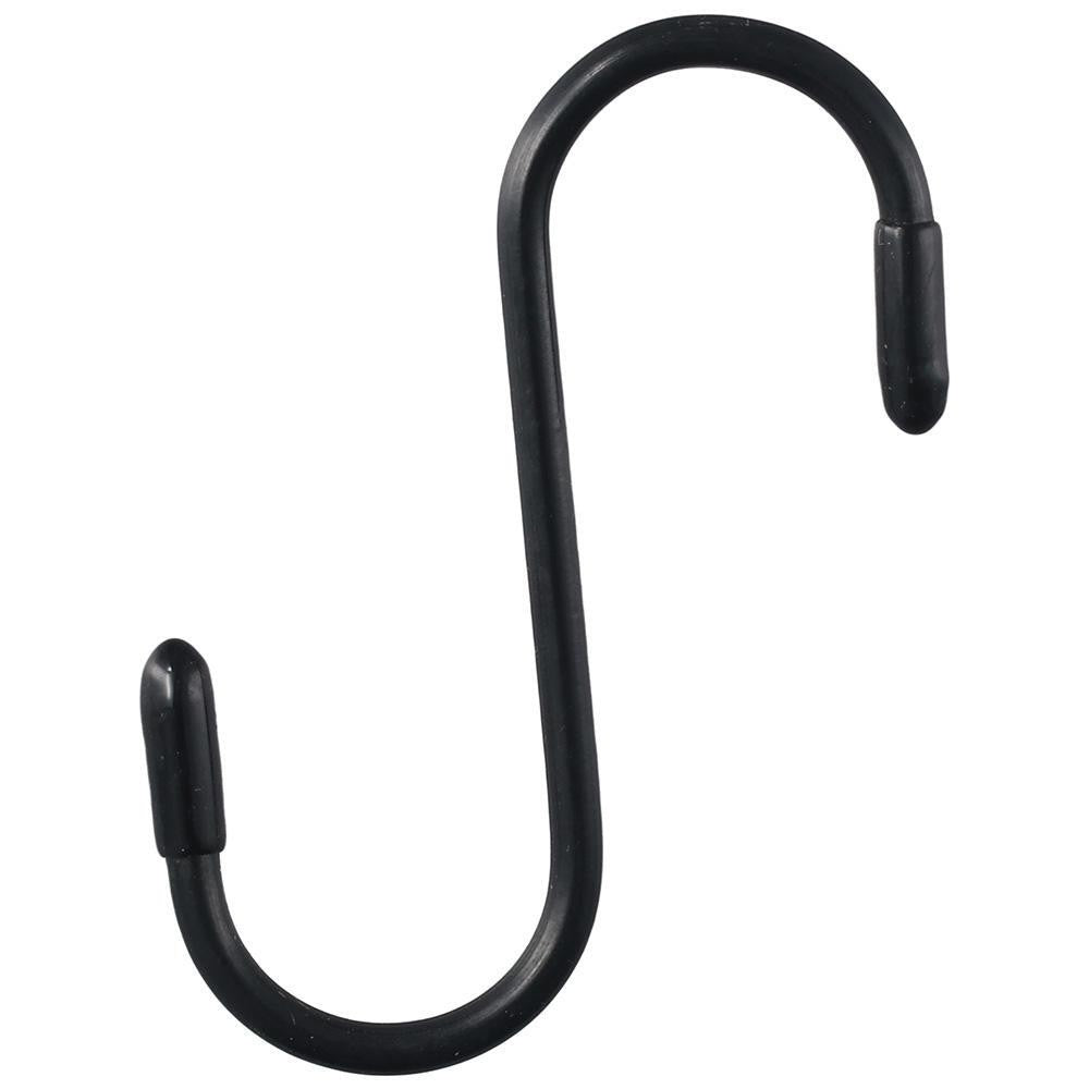 12pcs iron Metal  S Hook Black Heavy Duty S Hooks Vinyl Coated S Hooks  Kitchen