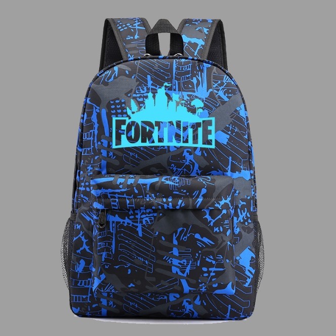 FORTNITE GALAXY SHOULDER BLUE BACKPACK BOY GIRL GLOW IN DARK SCHOOL BAG RUCKSACK