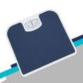 Mechanical Dial Bathroom Scales Weighing Scale Body Weight White Blue 130kg