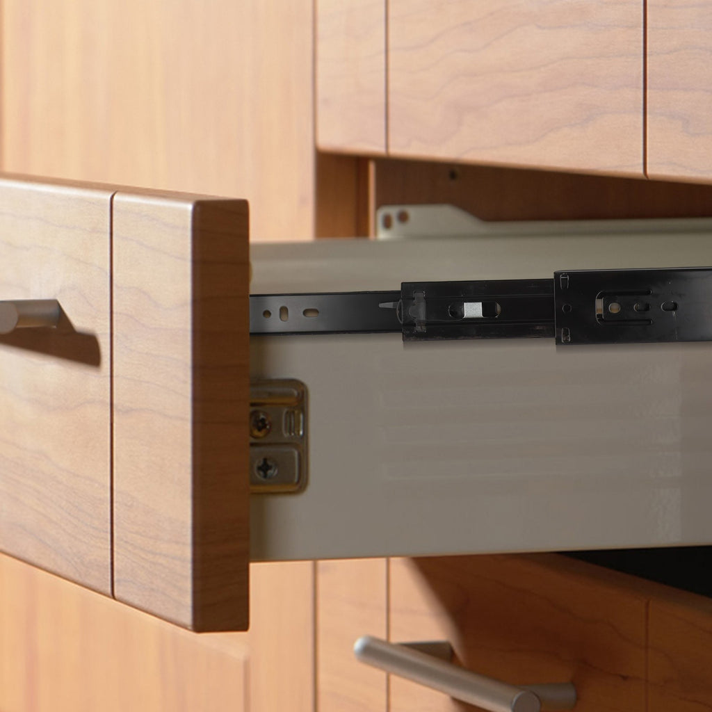 Reliable Side Mounted 45mm Wide Drawer Slides for Small Drawers Pack of 2