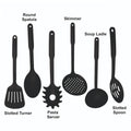 6PC NYLON KITCHEN UTENSIL SET CAMPING FOOD NON STICK BLACK
