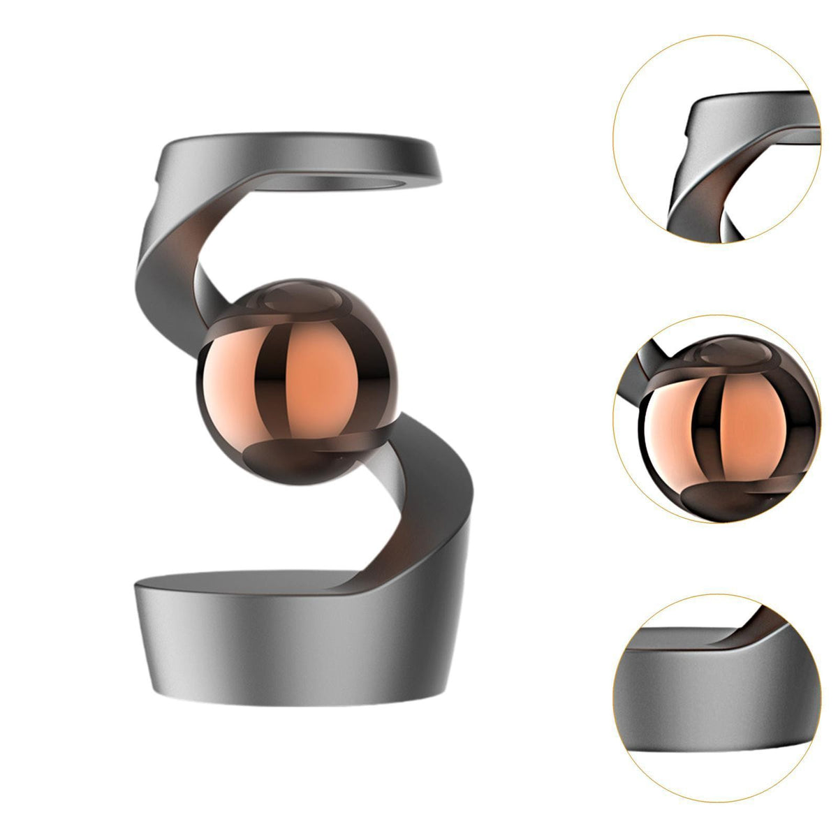 Gravity Defying Kinetic Desk Toy Metal for Adults Desktop Rotating Gyroscope