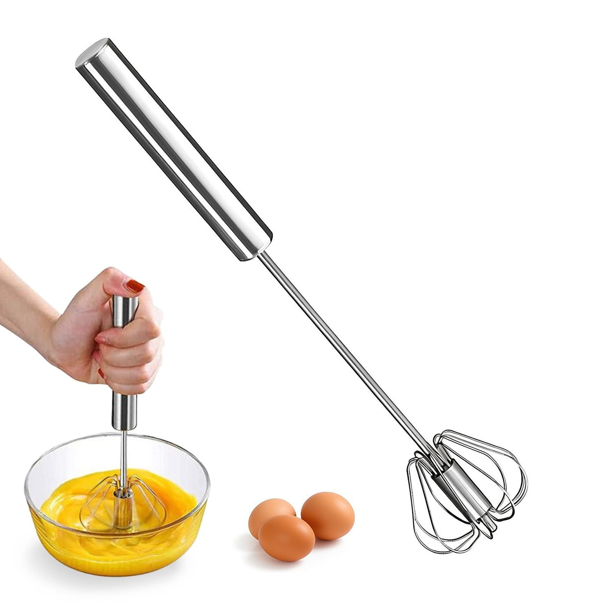 Egg whisk Beater shaker Mini Hand Push Beater Milk Drink Mixer Kitchen Tool