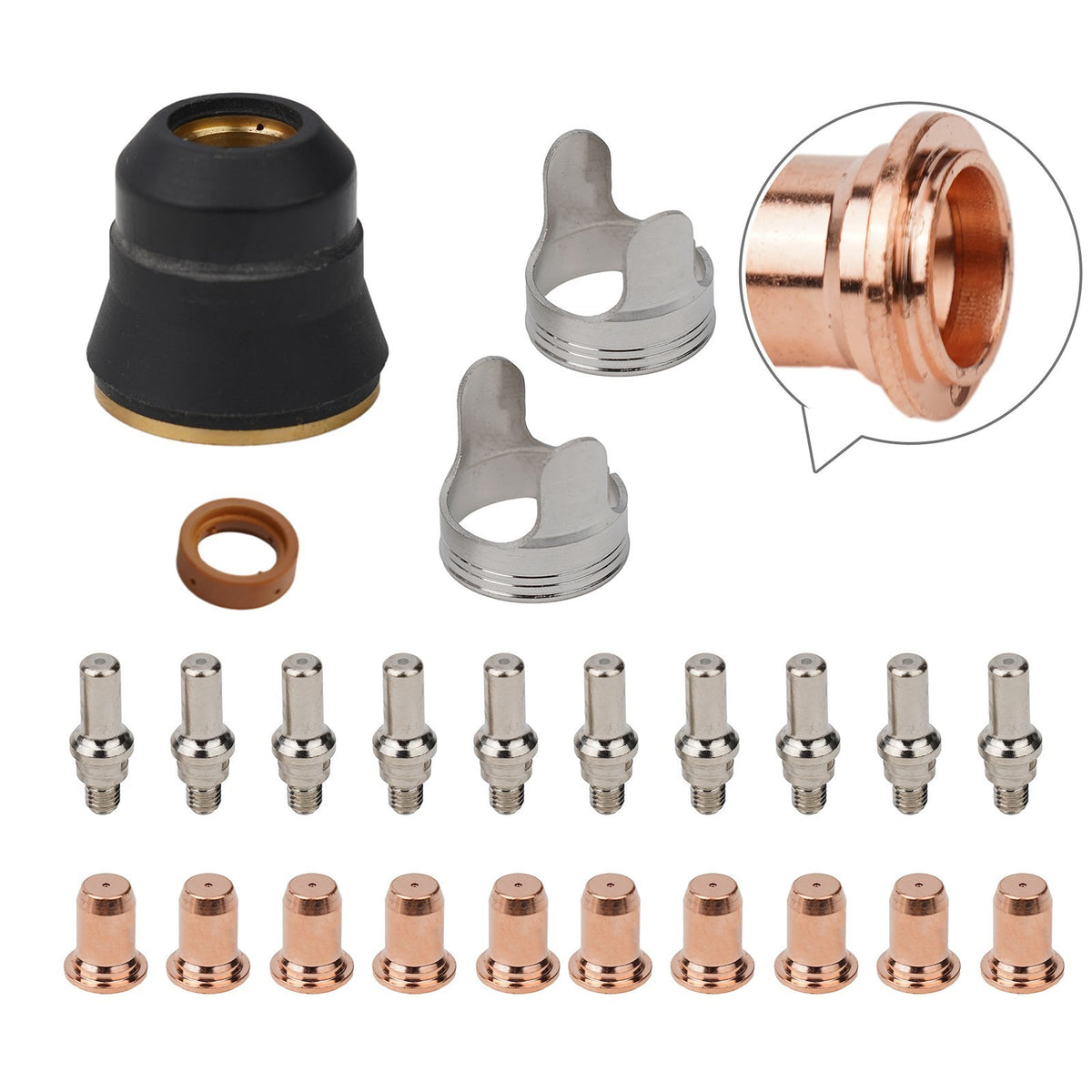 PT 60 IPT60 JASIC PRO CUT 45 Plasma Cutter Electrodes & Nozzle Tips Kit