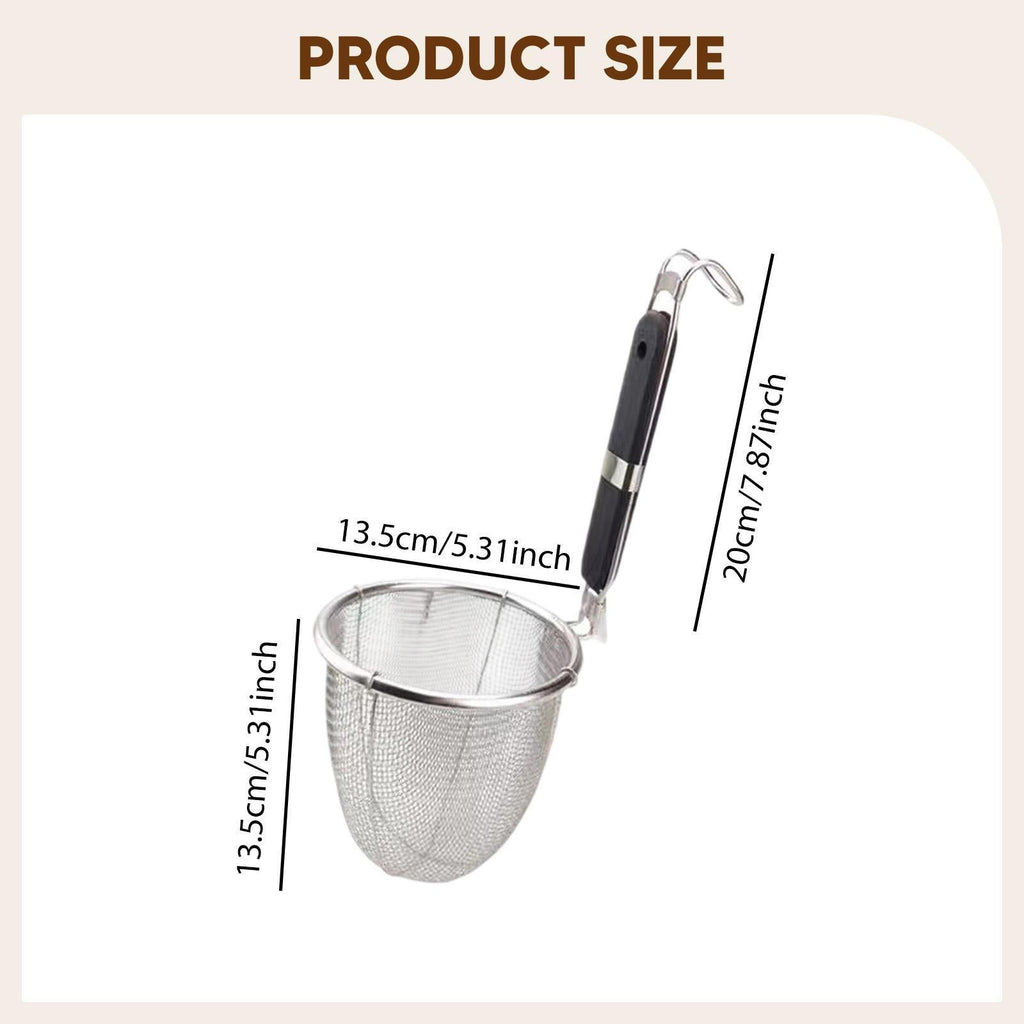 Deep Strainer Mesh Pasta Basket with Handle Multipurpose Stainless Steel Pasta