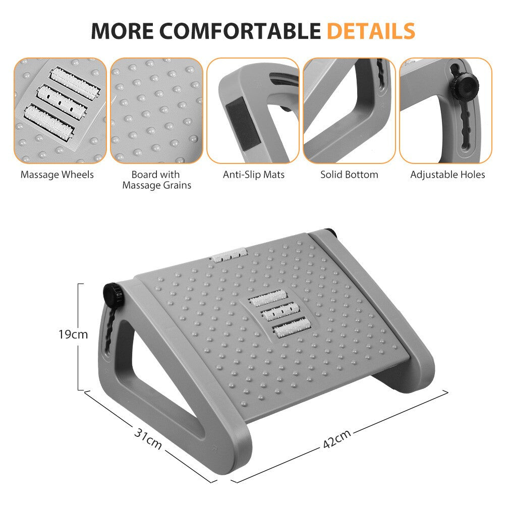 Adjustable Footrest Under Desk Foot Leg Rest for Office Chair Ergonomic Computer