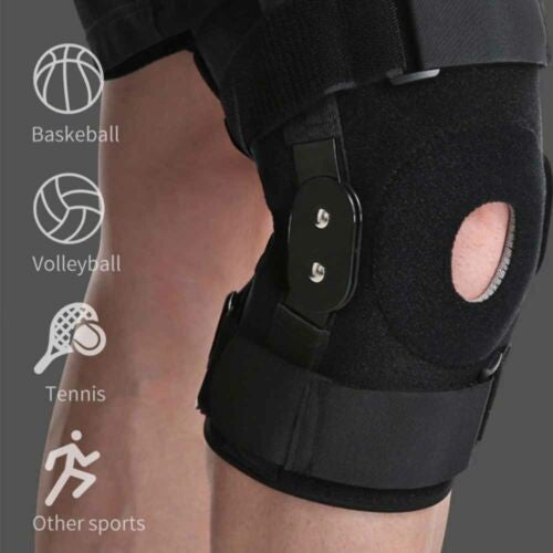 Knee Hinged Arthritis Support Brace Guard Stabilizer Strap Wrap open patella