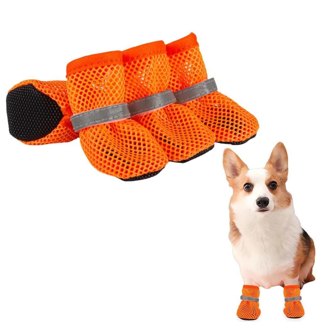 Small Dog Shoes For Hot Pavement, Breathable Summer Dog Boots With Mesh,...