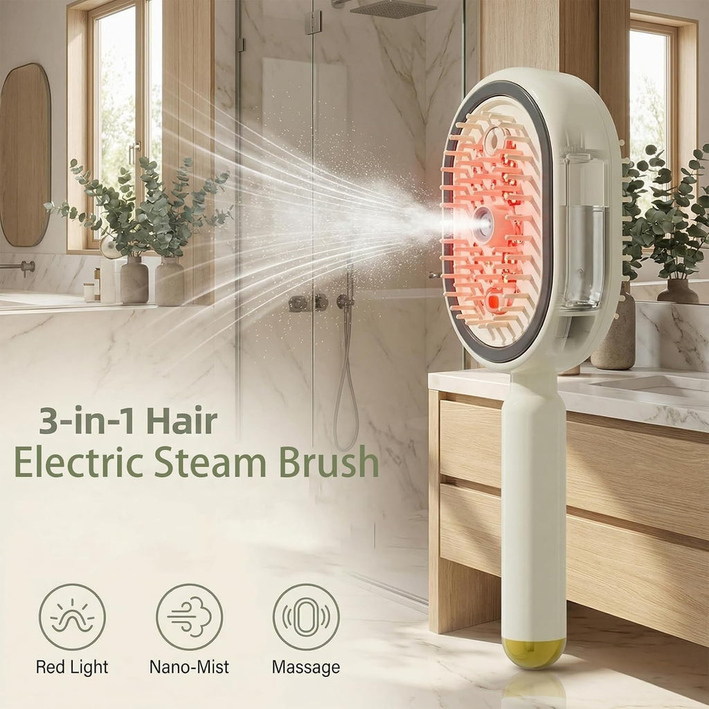 Electric Spray Air Cushion Massage Comb,Self-Cleaning Anti-Tangle Electric Brush