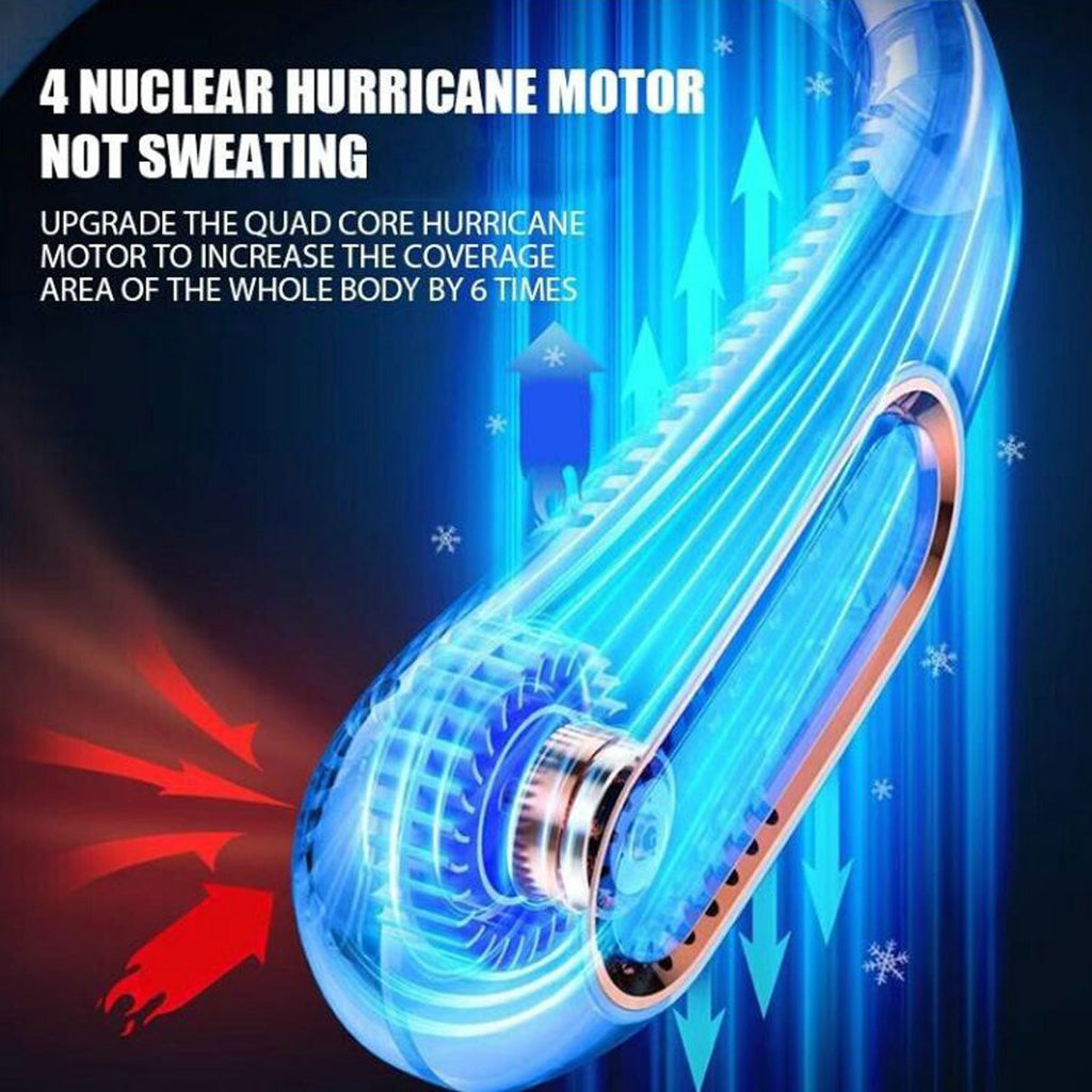 Neck Fan USB Rechargeable Neckband Air Cooler Pro New Upgraded Style Portable
