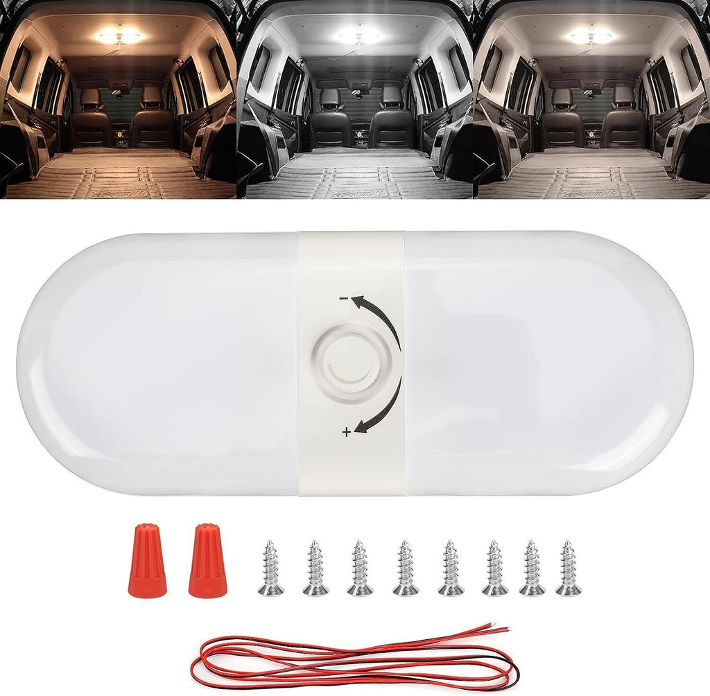 For RV truck12V dimmable ceiling light with switch caravan Motorhome lamps LED