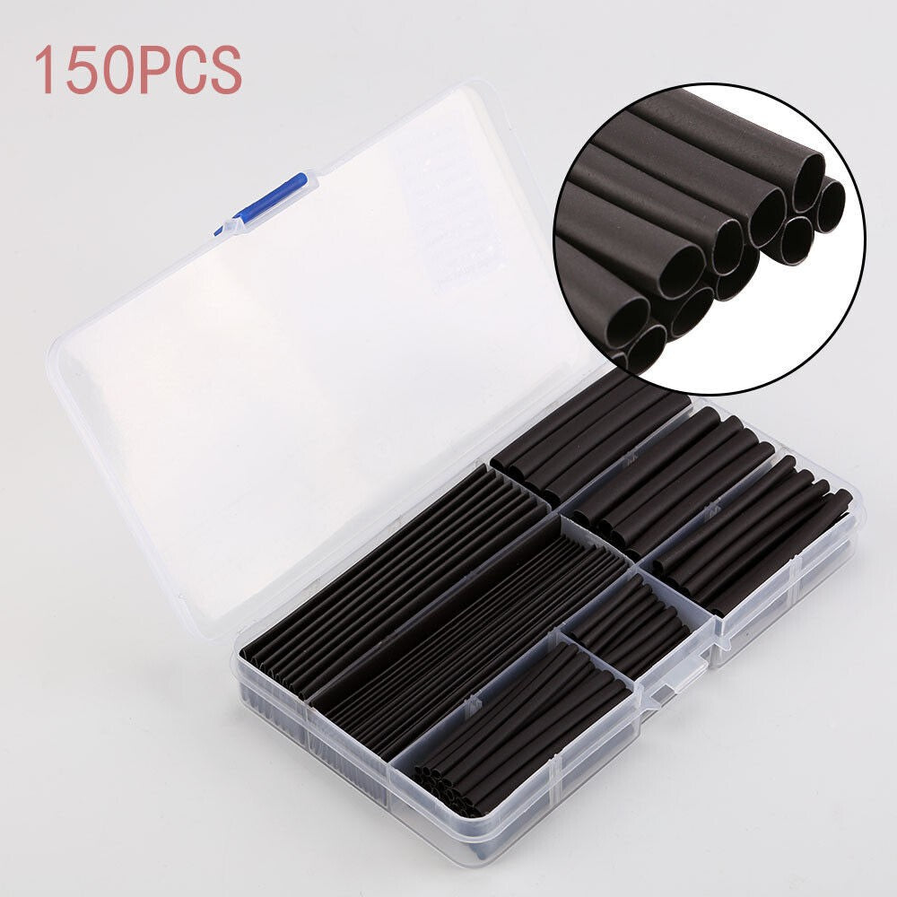 150Pc Heat Shrink Tubing Tube Sleeve Kit Car Electrical Assorted Cable Wire Wrap