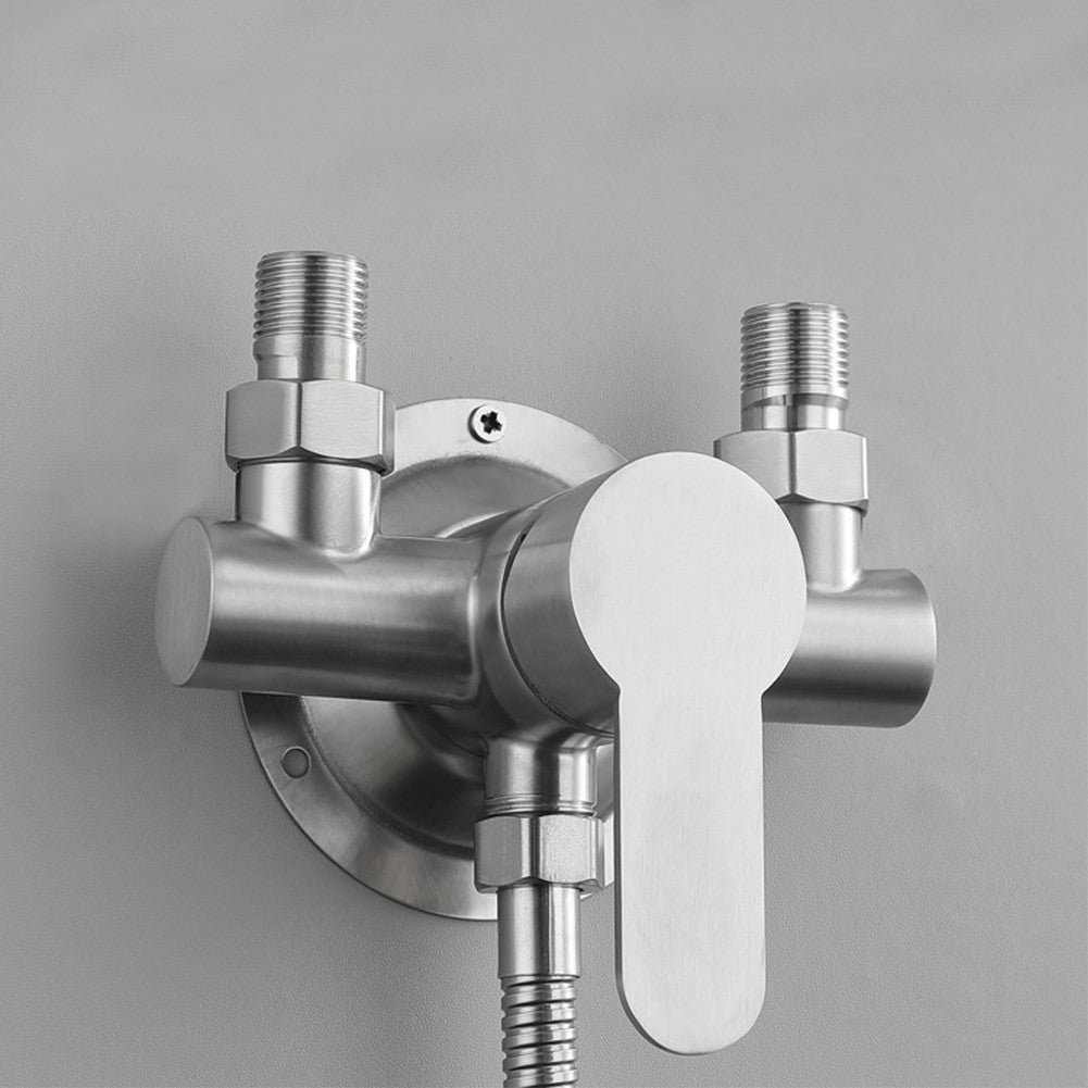 Wall Mounted Shower Mixer Tap Bathroom Single Lever Cold Hot Water Faucet UK