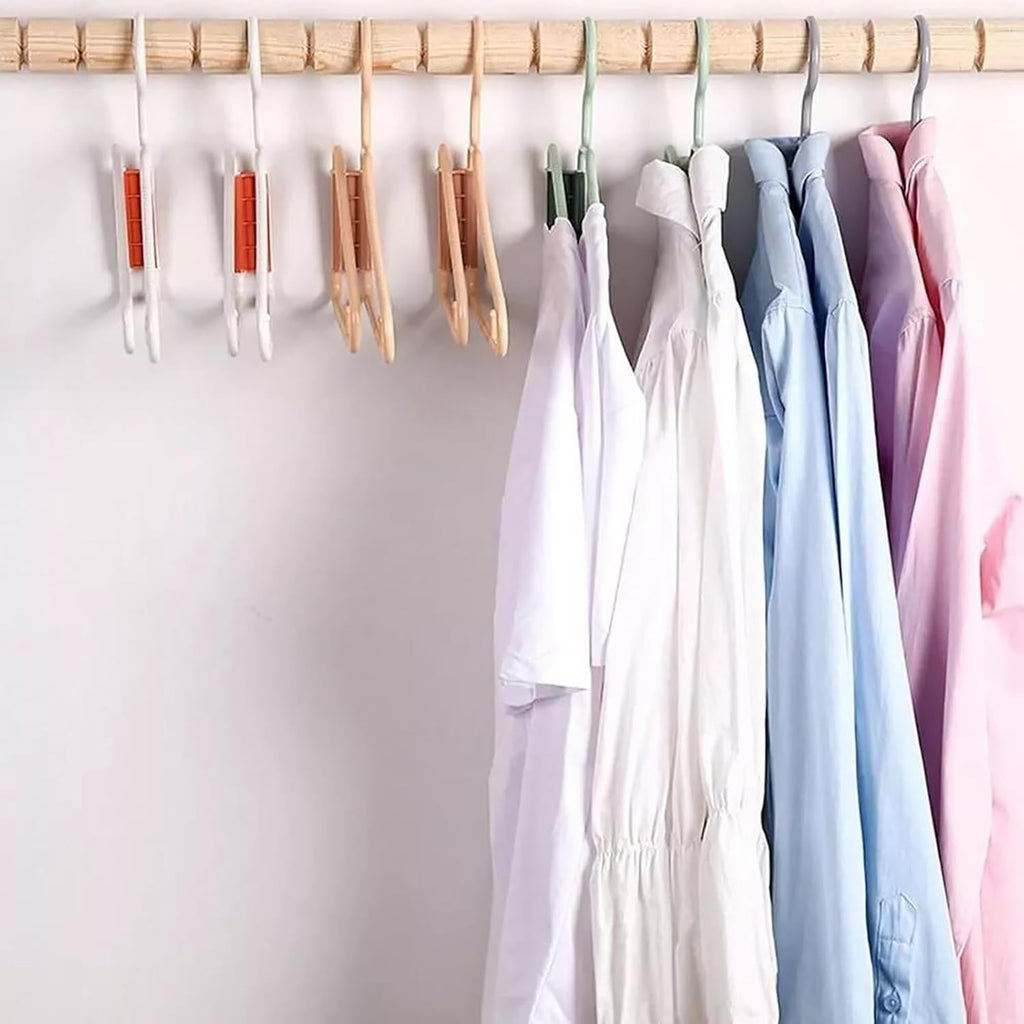 12 Pack Foldable Coat Hanger,Portable Travel Hangers, Space Saving Fold in