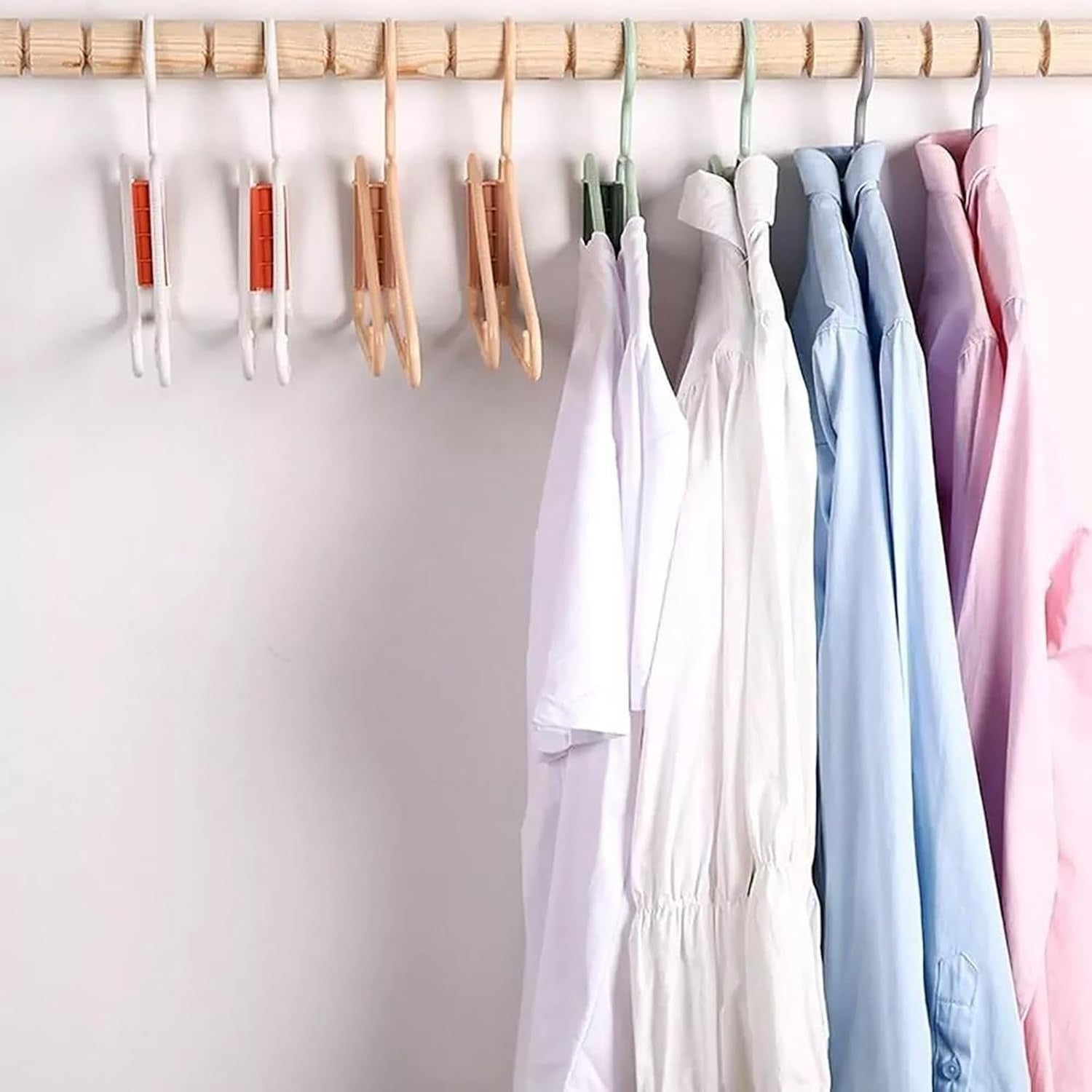 12 Pack Foldable Coat Hanger,Portable Travel Hangers, Space Saving Fold in