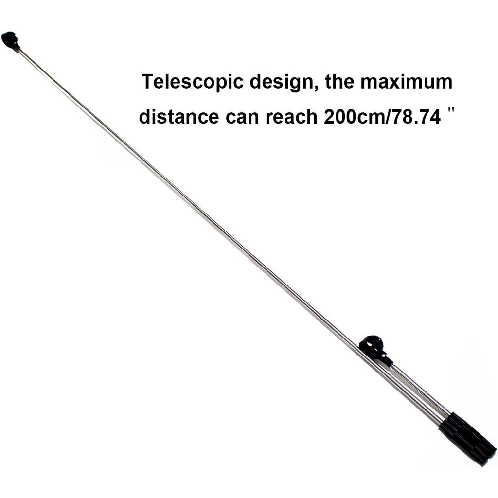 2m Telescopic Pocket Golf Ball Pick-Up Compact Retriever Automatic Lock Scoop