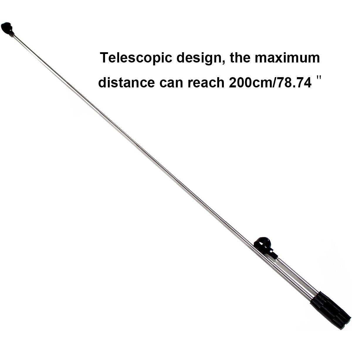 2m Telescopic Pocket Golf Ball Pick-Up Compact Retriever Automatic Lock Scoop